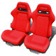 NRG Innovations Type-R Style Seat Set Pair - Red or Black NRG Innovations Type-R Style Seat Set Pair - Red or Black